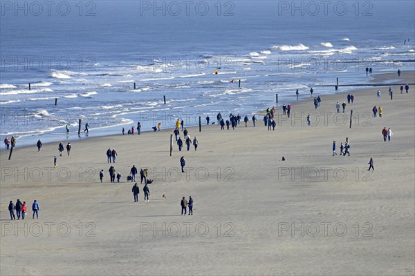 View over the North Beach with beach walkers