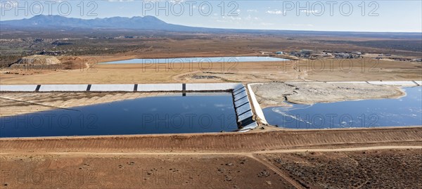 Ponds with radioactive waste at the Energy Fuels Resources White Mesa Mill