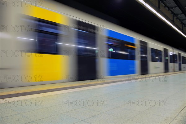 Arriving suburban train