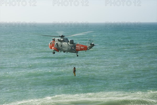 Helicopter rescue of a fisherman