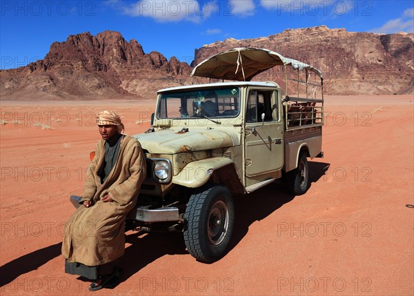 Bedouin with off-road vehicle