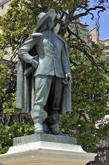 Statue of musketeer dArtagnan at Auch