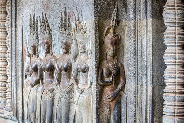 Relief sculpture of apsaras