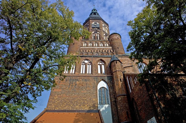 Mecklenburg-Western Pomerania Greifswald Cathedral Saint Nikolai Bottom View Germany Europe