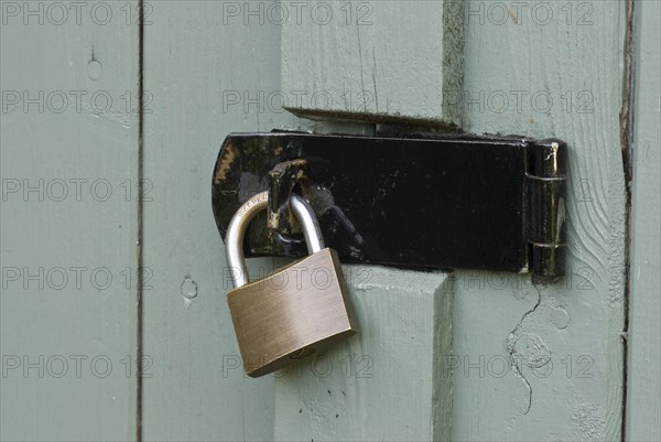 Old hasp and padlock