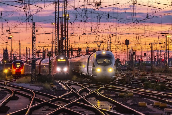 Main station in the evening glow