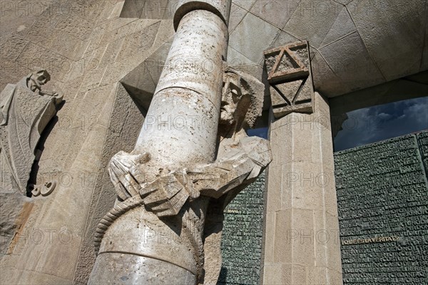 The Basilica Sagrada Familia designed by the Catalan architect Antoni Gaudi