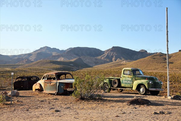 Cool Springs Station on historic Route 66 with a view of the pickup. Oatman