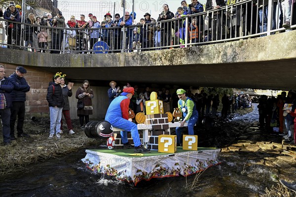 Zuber Mario Brothers on the river Schiltach