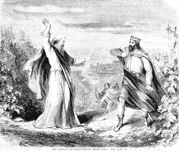 Elijah proclaims God's punishment to King Ahab