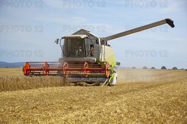 Combine harvester in harvesting operation