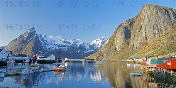 Rorbuer and fishing boats