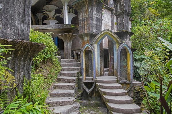 Concrete surrealistic building created by Edward James at Las Pozas