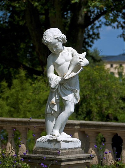 Marble statue Allegory of Water by Christian F. Genschow c. 1857 at Schwerin Castle