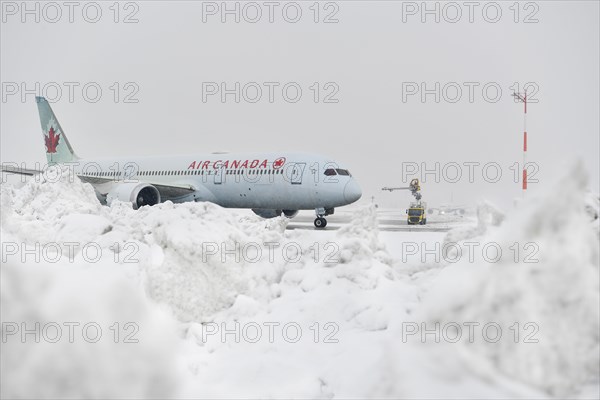 Air Canada in winter with snow