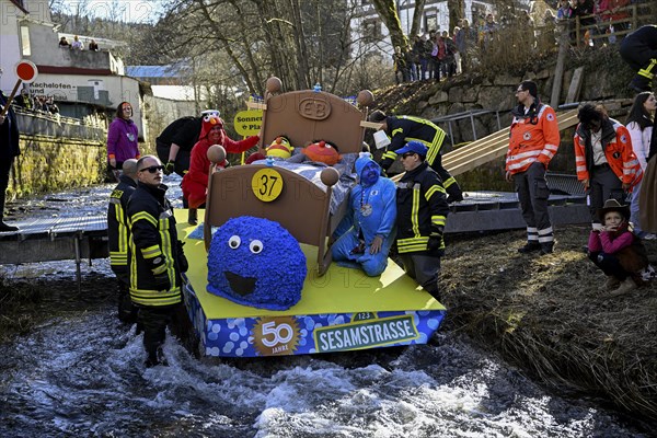 Zuber 50 years of Sesame Street on the river Schiltach