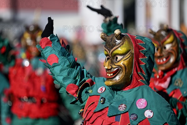 Jesters Guild Hoellenwaldteufel from Lautenbach at the Great Carnival Parade