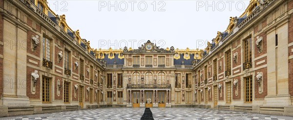 Marble courtyard Cour de Marbre with the oldest part of the Chateau de Versailles