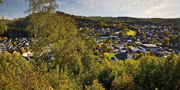 Wide view over the district of Hachen