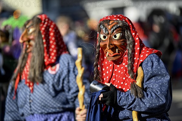 Narrenzunft Rappenloch-Hexen from Nussbach at the big carnival procession