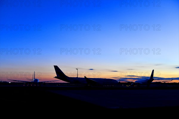 Eurowings Airbus A330 in the sunset Munich Airport