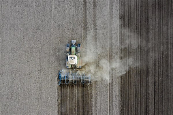 Tractor with seedbed cultivator