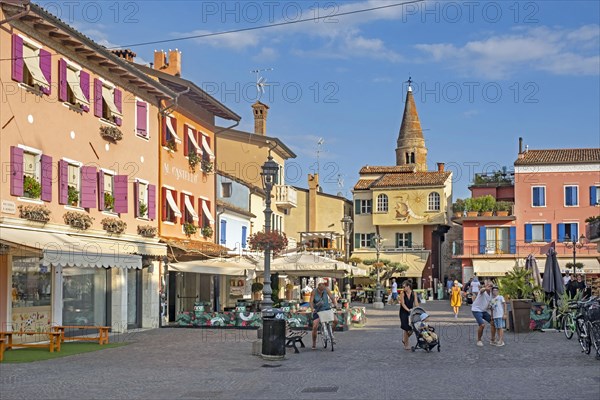 Square in the historic city centre of Caorle