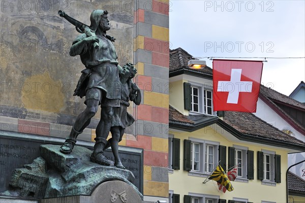 Statue of Swiss medieval folk hero William Tell