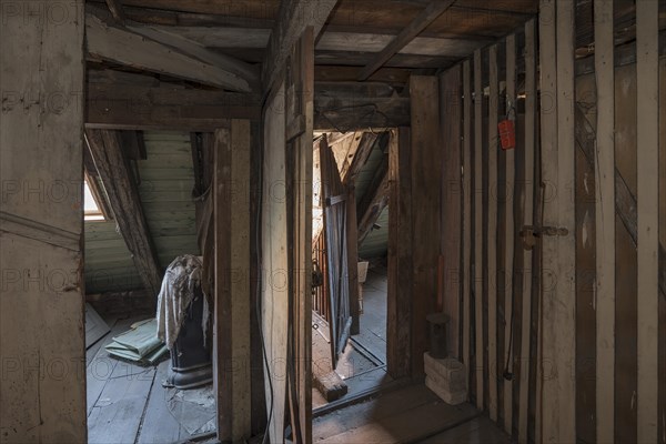 Attic in an old town house that has been unoccupied for years