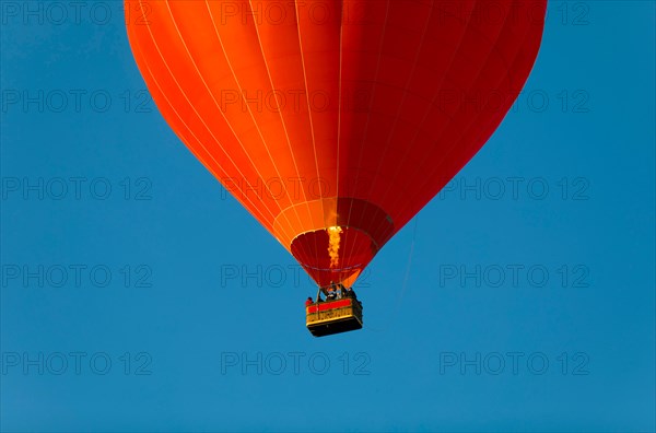Rising hot air balloon