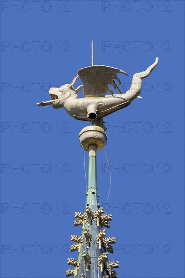 Dragon on spire of the belfry of Ghent