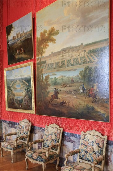 Painting of the castles of King Louis XIV