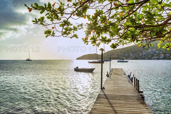 Boats at the Port Elizabeth harbor in Bequia