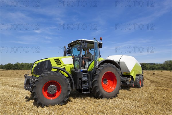 Farmer in action on his tractor