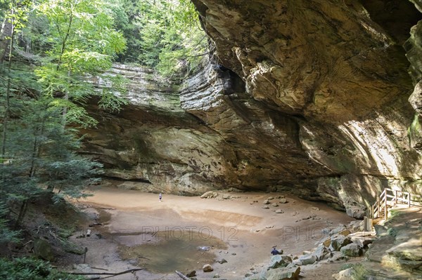 Hikers in the Old Mans Cave area at Hocking Hills State Park