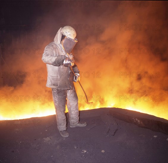 Steel production at Hoesch AG Westfalenhuette on 6.4.1993