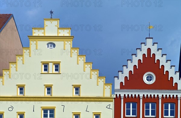 Mecklenburg-Western Pomerania Greifswald Houses on the Market Square Germany Europe