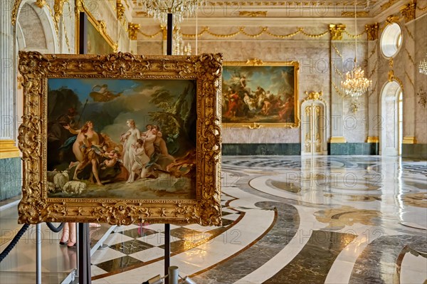 Marble Hall with exhibited painting The Judgement of Paris by Jean Baptiste Marie Pierre