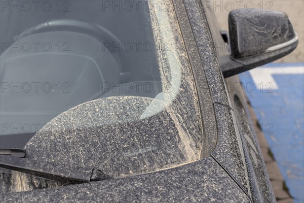 Sahara dust on car