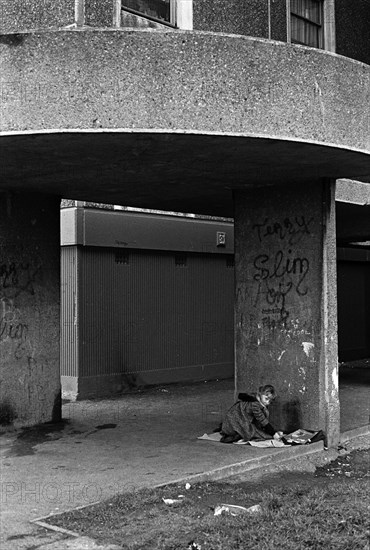 Girl playing in the entrance area