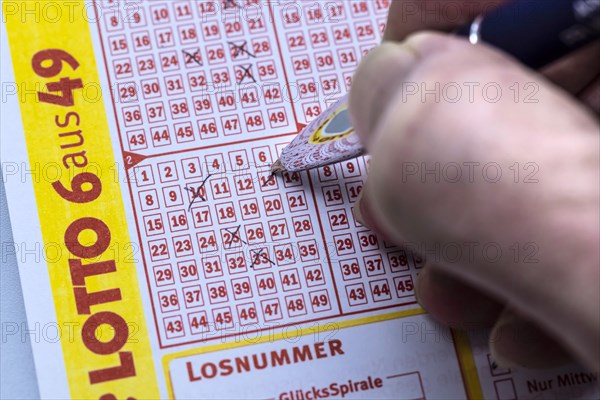 Filling out a lottery ticket