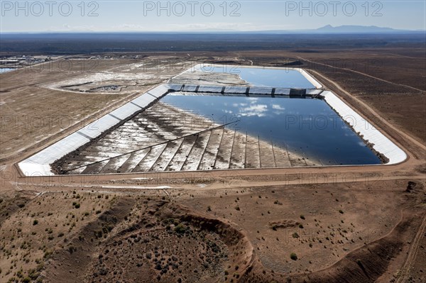 Ponds with radioactive waste at the Energy Fuels Resources White Mesa Mill