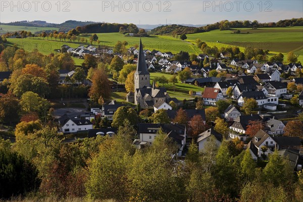 Elevated view of the small village Wildewiese