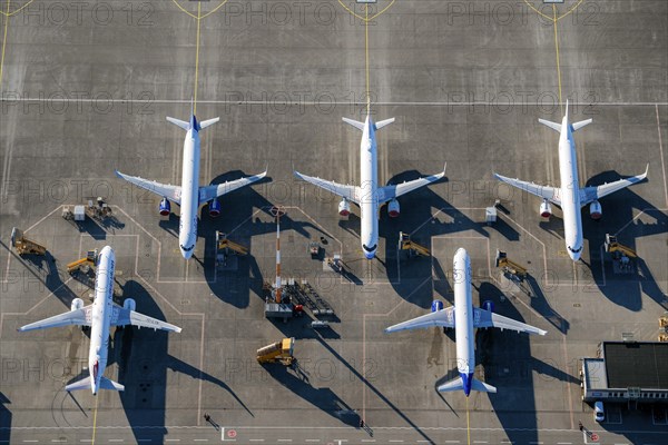 Aerial view Airbus Werke Hamburg Finkenwerder