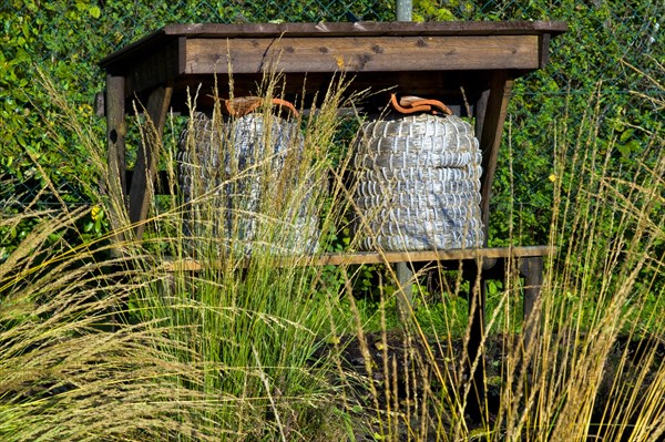 Beehives in the Peat and Settlement Museum Wiesmoor