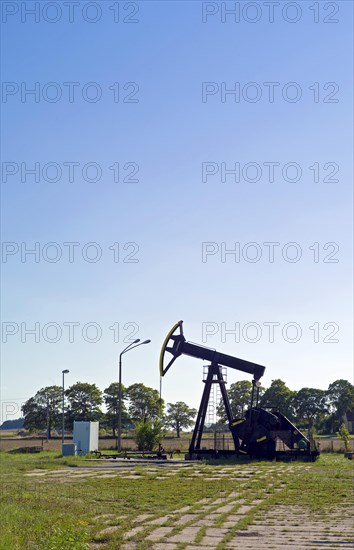 Gnitz Peninsula Mecklenburg-Western Pomerania Greifswald Island Usedom Oil field and production near Neuendorf Germany Europe