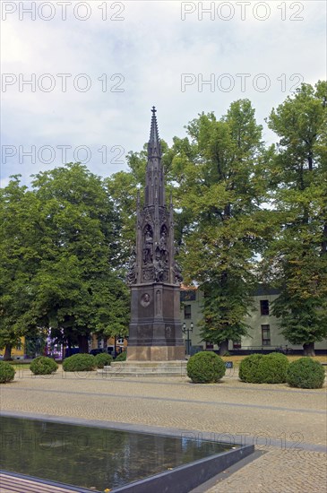 Mecklenburg-Western Pomerania Greifswald Rubenow Square with Rubenow Monument Germany Europe