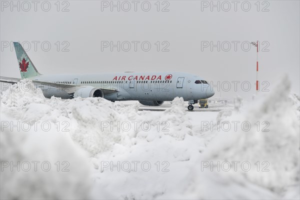 Air Canada in winter with snow