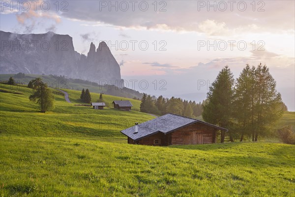 Alpine hut on the Alpe di Siusi