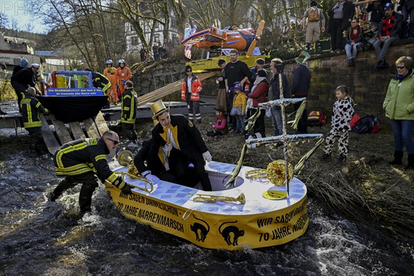 Zuber 70th anniversary of the Fools March on the Schiltach River